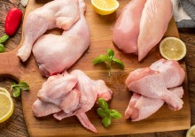 Carne de frango encerra março em baixa
