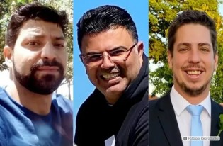 O piloto e os dois servidores (CRÉDITO: REPRODUÇÃO)