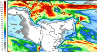 Figura 2: Previsão de chuva para 2ª semana (28/05/2024 a 05/06/2024). Fonte: NCEP/NOAA