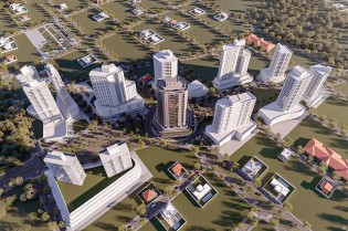 Projeção de torre de 106 andares do Sky 360, primeiro empreendimento do mundo a ser construído em uma rotatória, em Sinop (MT) - Divulgação